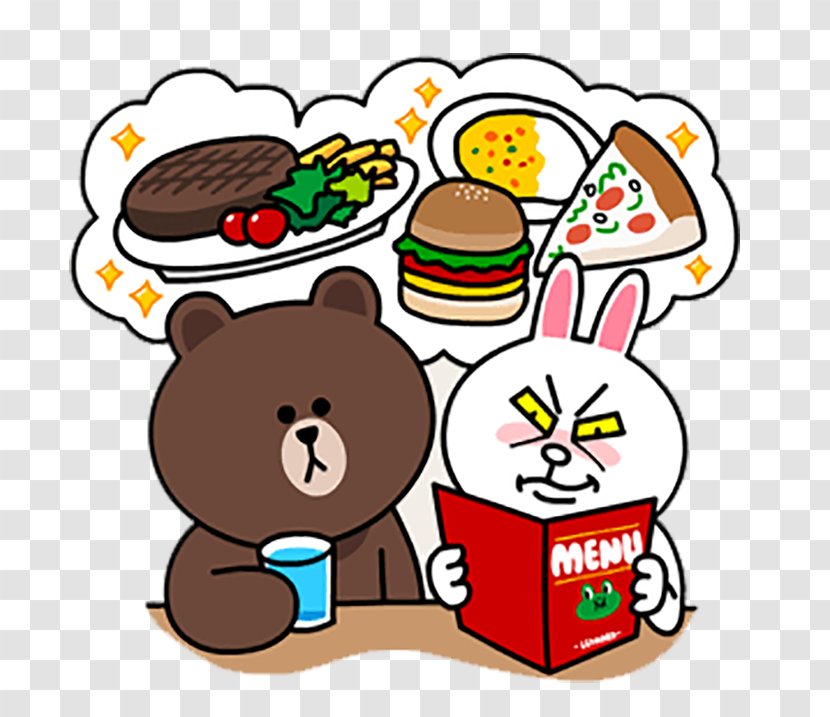 Brown Bear Japanese Cuisine LINE Food - Frame - Bears,can Be A Rabbit Transparent PNG