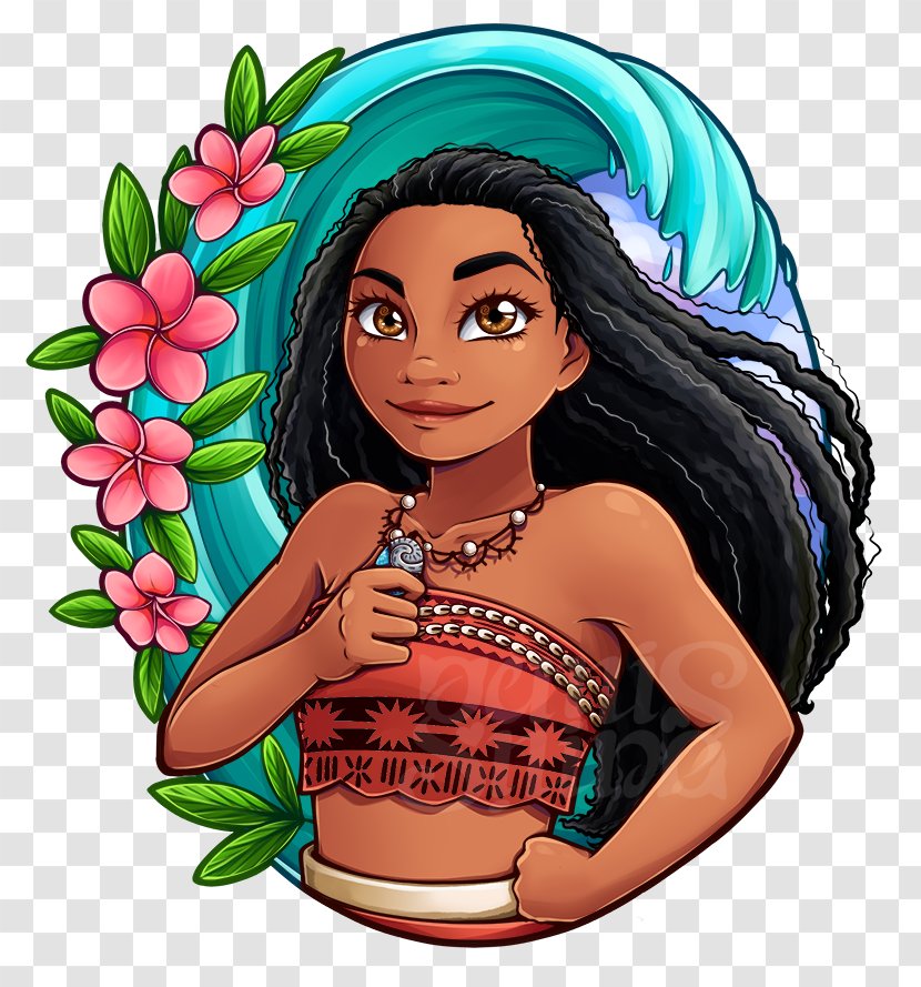 Moana Cartoon Drawing Illustration Flower Disney Princess Transparent Png