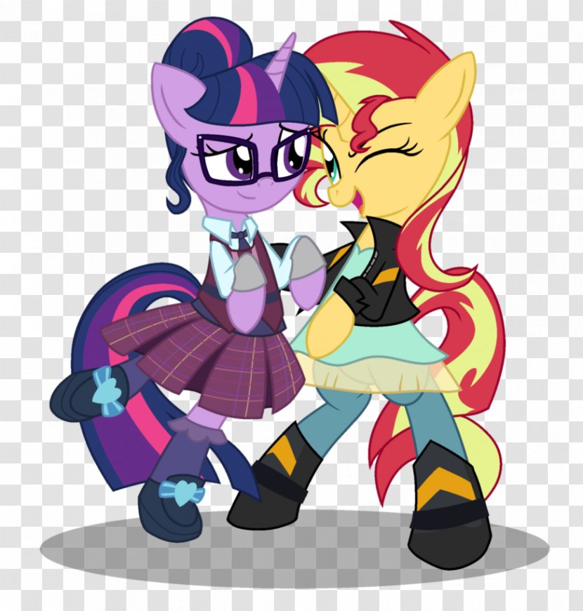 Twilight Sparkle Sunset Shimmer DeviantArt Rarity - Cartoon - Artist Transparent PNG