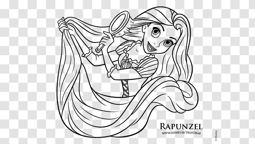 Rapunzel Flynn Rider Elsa Tangled: The Video Game Coloring Book - Silhouette - PASCAL Transparent PNG