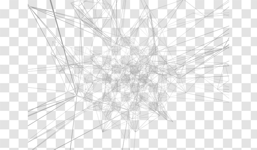 Symmetry Structure Sketch - Flower - Technological Sense Of Geometric Lines Transparent PNG