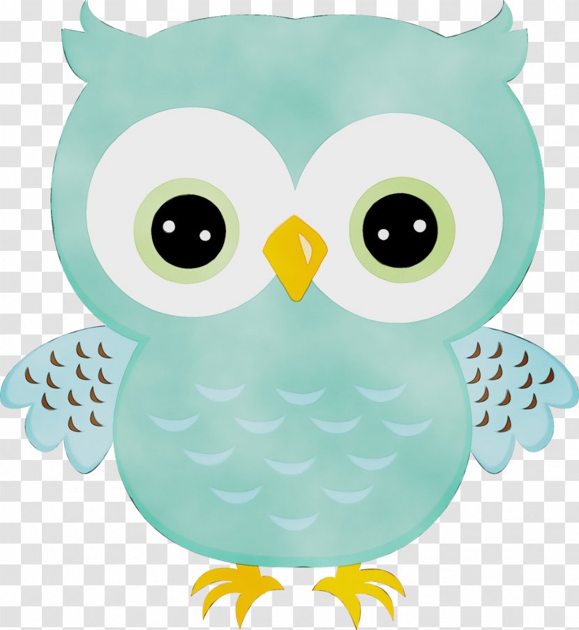 Picsart Background - Cartoon - Snowy Owl Turquoise Transparent PNG