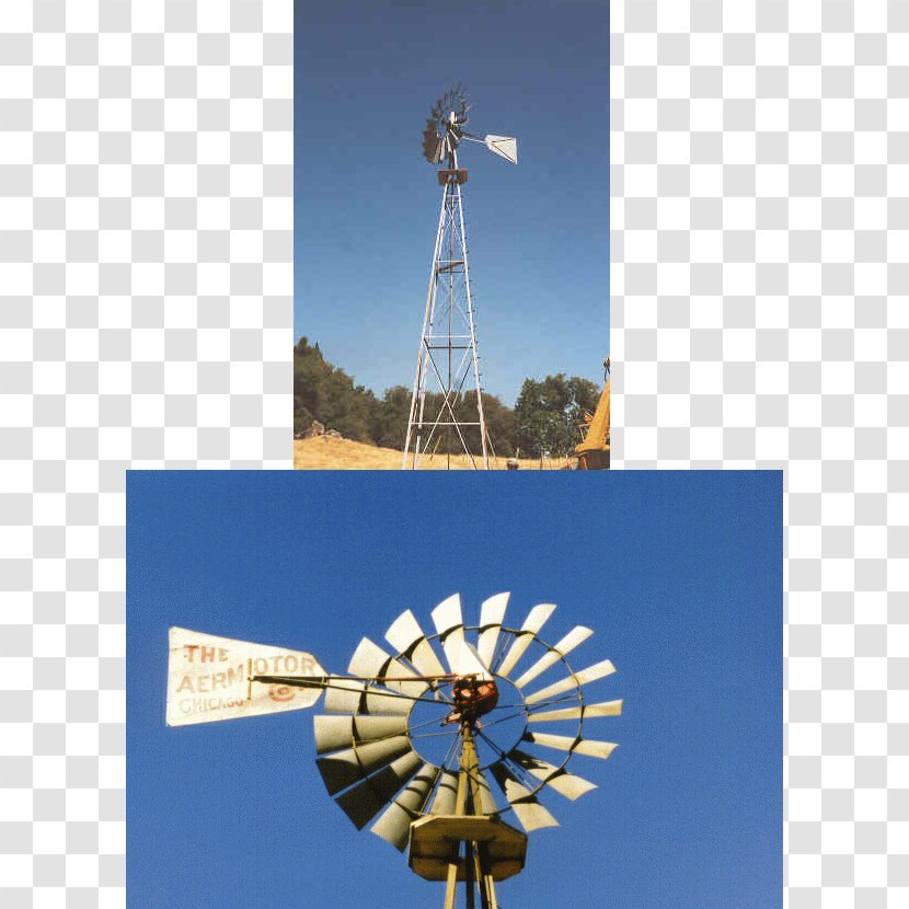 Aermotor Windmill Company Windpump Water Pumping - Mill Transparent PNG