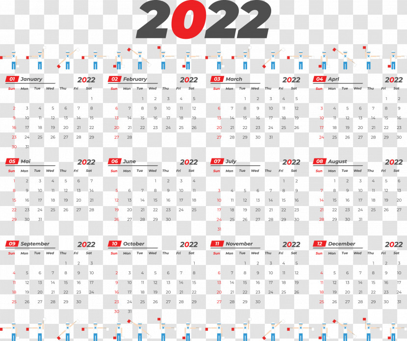 2022 Yeary Calendar 2022 Calendar Transparent PNG