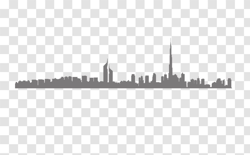 E-Walls Studio Dubai Skyline Silhouette Transparent PNG