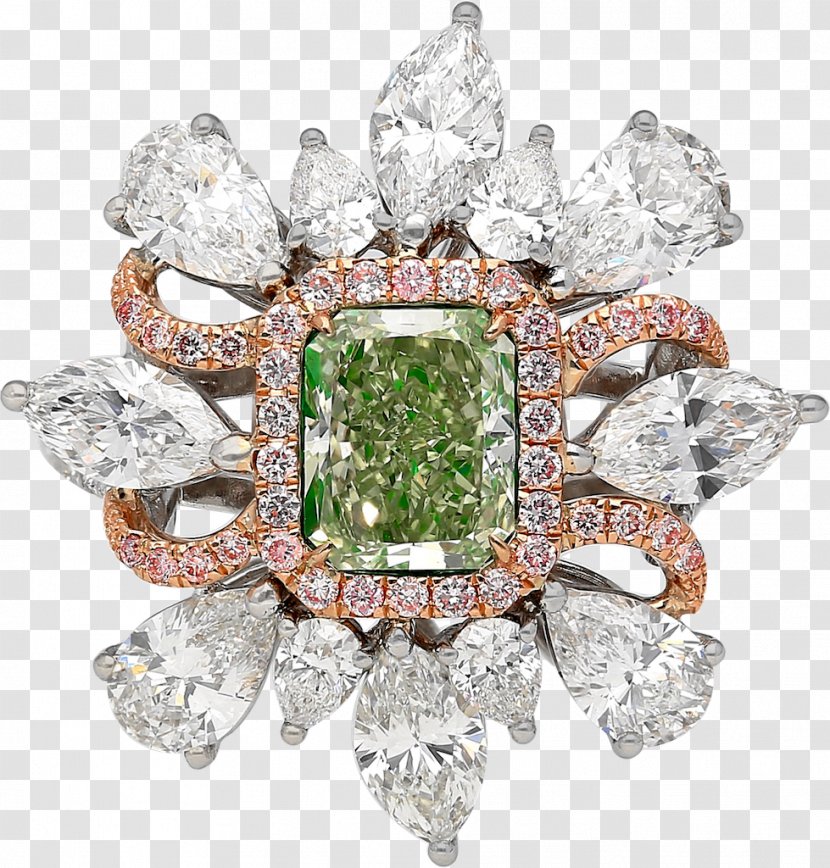 Body Jewellery Brooch Diamond - Platinum Transparent PNG