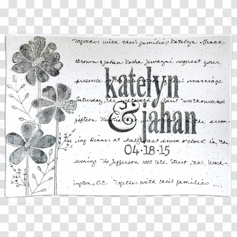 Wedding Invitation Paper Convite Engagement - Text Transparent PNG