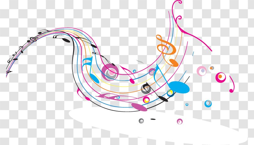 Microphone Musical Note Dance Illustration - Silhouette - Hand-drawn Line Pattern Notes Transparent PNG