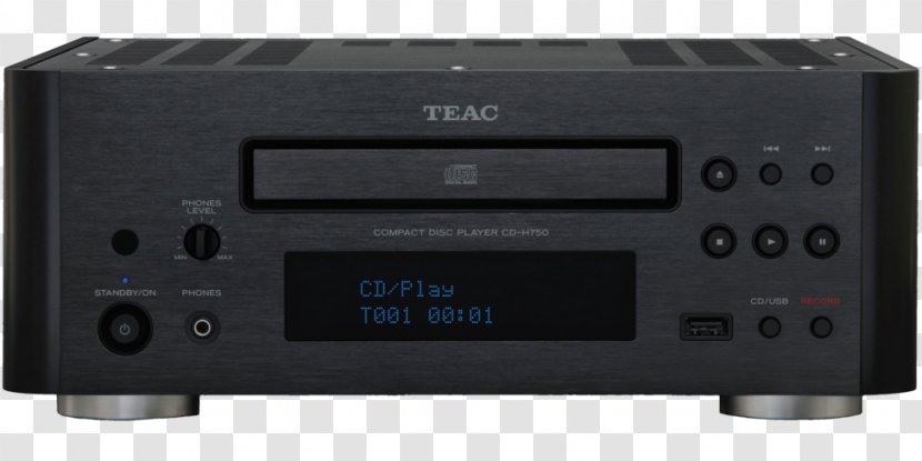 TEAC Corporation Teac CD-H750 High Fidelity Lecteur De CD NP-H750 - Compact Disc - Cd Recorder Player Transparent PNG