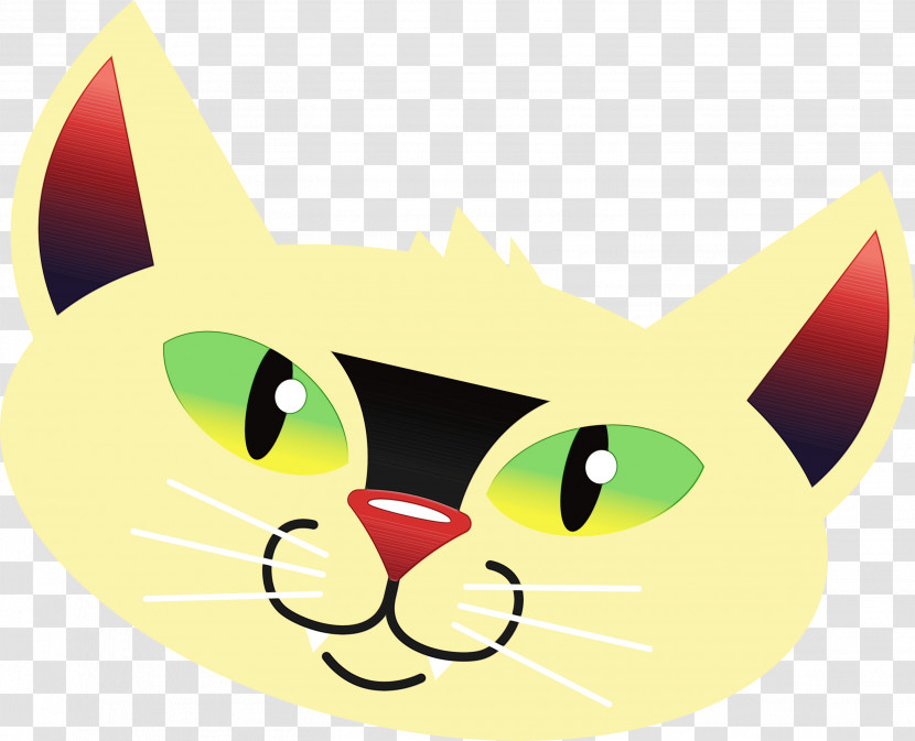 Whiskers Kitten Cat Snout Yellow Transparent PNG