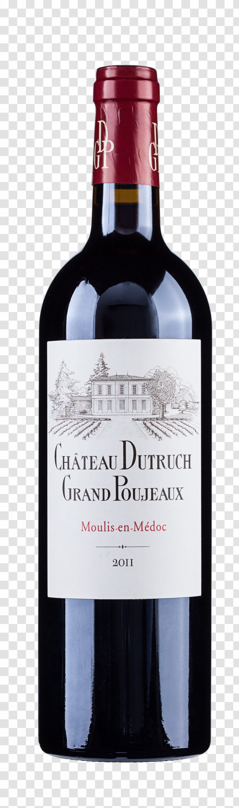 Red Wine Grand Poujeaux Winery Cru - Distilled Beverage Transparent PNG