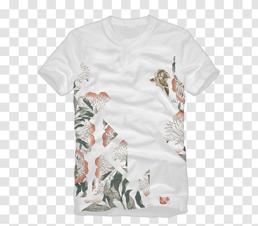 T-shirt Sleeve Peony And Canary Neck - Long Sleeved T Shirt - Tshirt Transparent PNG