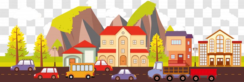 Building Road Illustration - Art - Vector On The Edge Of House Transparent PNG