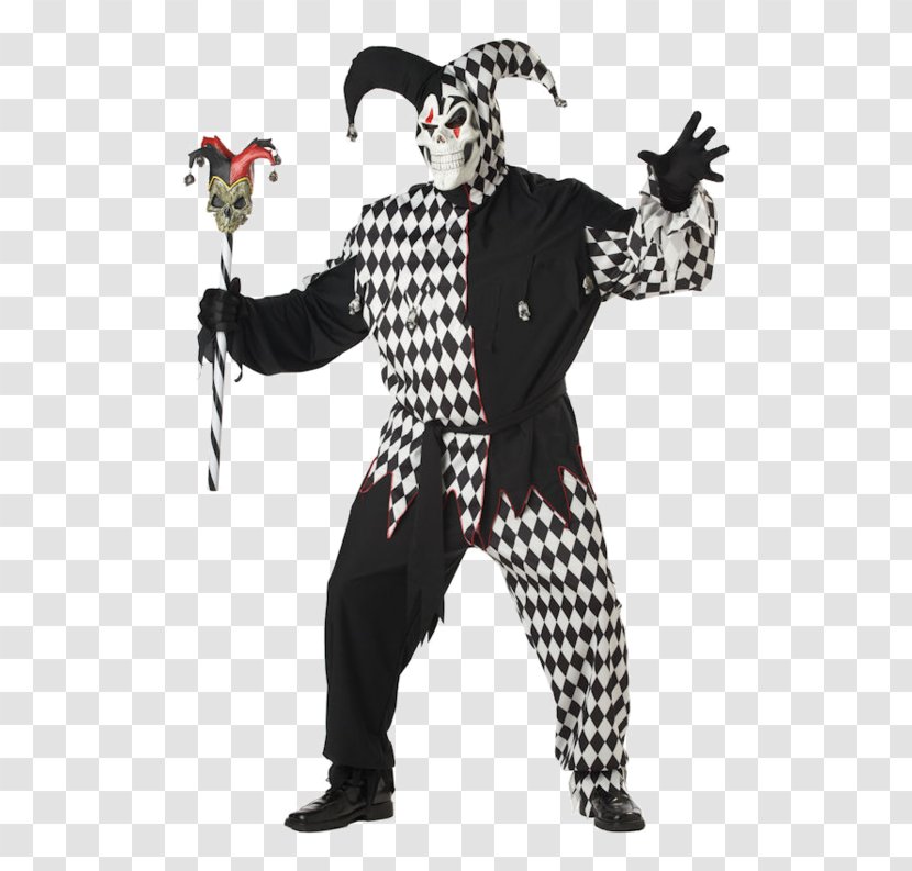 Evil Jester Adult Costume Clown - Clothing Transparent PNG