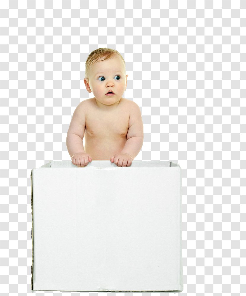 Infant Child Model Icon - Cuteness - Children Clutching Cardboard Boxes Image [ Transparent PNG