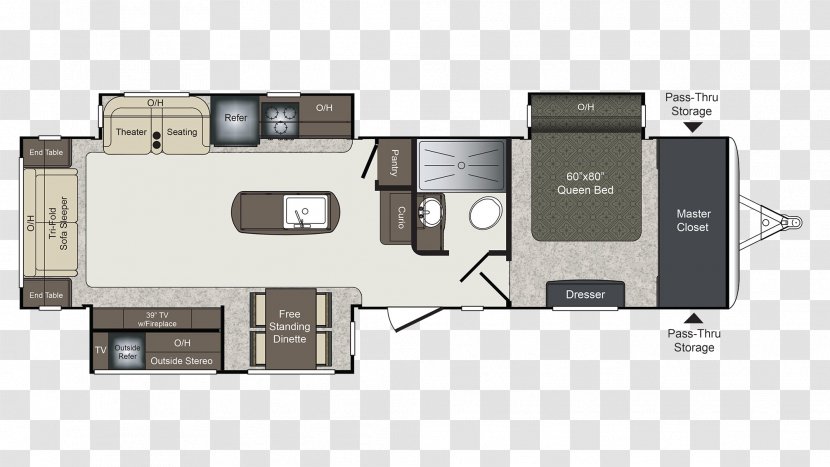 Campervans Caravan Trailer Floor Plan - 2018 - Car Transparent PNG