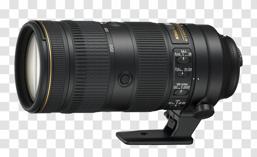 Nikon AF-S Nikkor Telephoto Zoom 70-200mm F/2.8E FL ED VR DX 35mm F/1.8G Camera Lens - Digital Transparent PNG