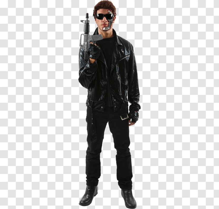 Arnold Schwarzenegger The Terminator Costume Leather Jacket - Heart Transparent PNG