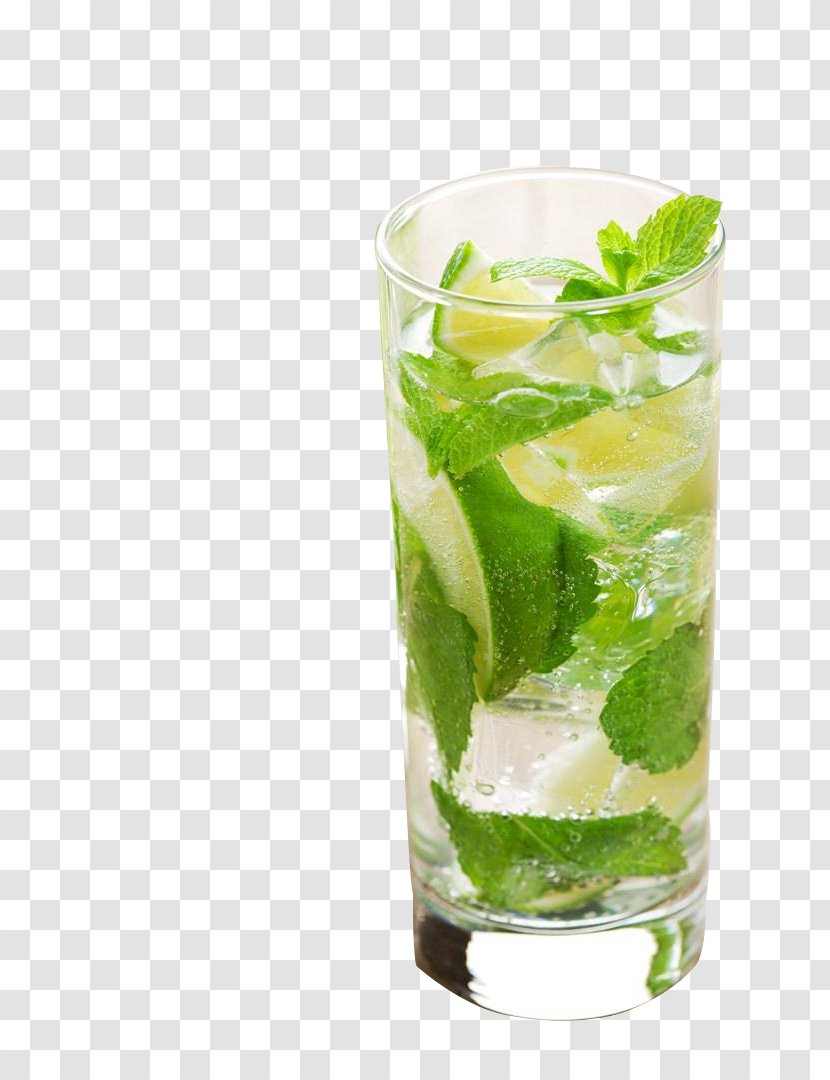 Juice Long Island Iced Tea Lemonade - Caipiroska - Spring Summer Romantic Aesthetic Restaurant Bar With Lemon Mint Leaf Transparent PNG