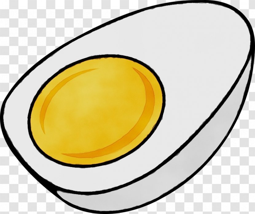 Egg Cartoon - Wet Ink - Yellow Poached Transparent PNG