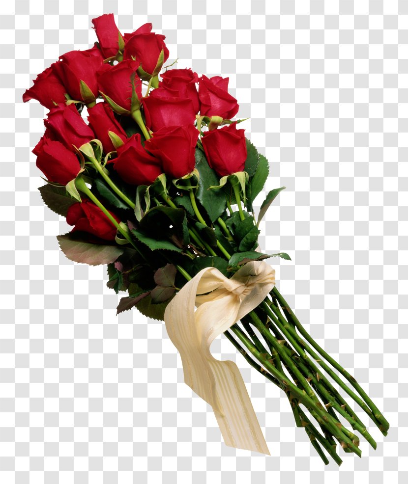 Flower Bouquet Cut Flowers Wedding Gift - Rose - Satin Transparent PNG