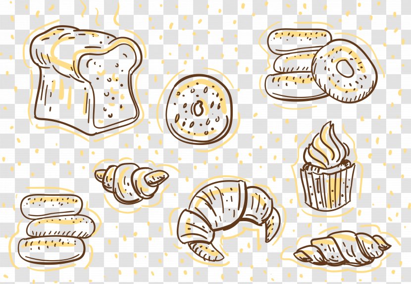 Bakery Croissant Bagel Illustration - Vector Bread Transparent PNG