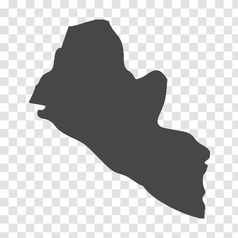 Liberia Silhouette Vector Map Transparent PNG