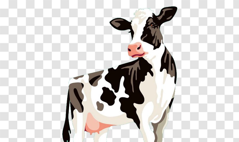 Holstein Friesian Cattle Zau De Câmpie Luduș Farm Illustration - Hotel - Cows Cow Painted Transparent PNG