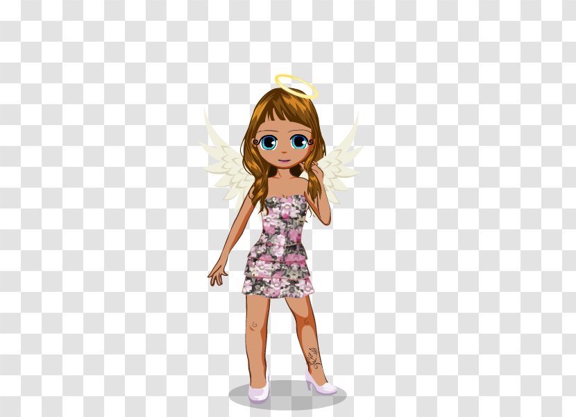 Brown Hair Fairy Cartoon Doll - Flower Transparent PNG