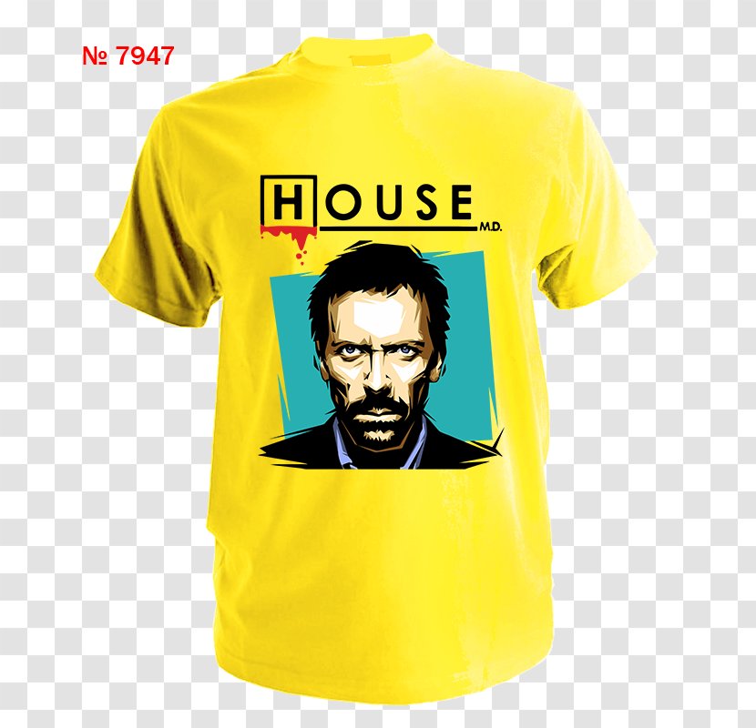 Hugh Laurie T-shirt Dr. Gregory House Sleeve - Active Shirt Transparent PNG