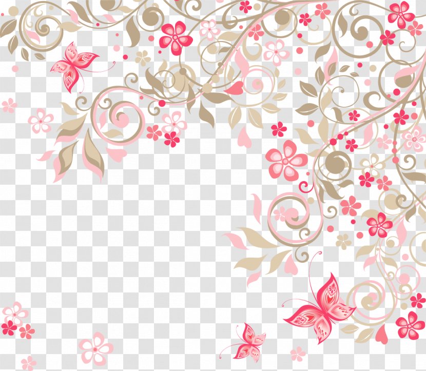 Wedding Invitation Flower Rose Clip Art - Textile - Romantic Pink Flowers Background Transparent PNG