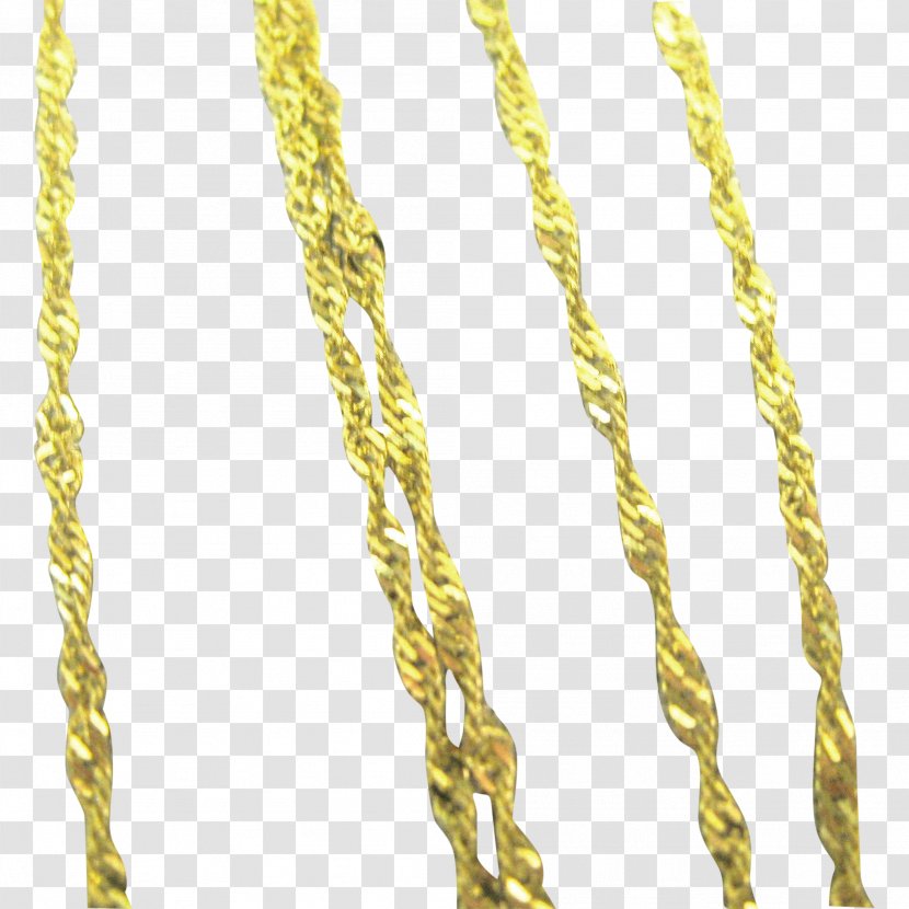 Curb Chain Necklace Colored Gold - Plating Transparent PNG