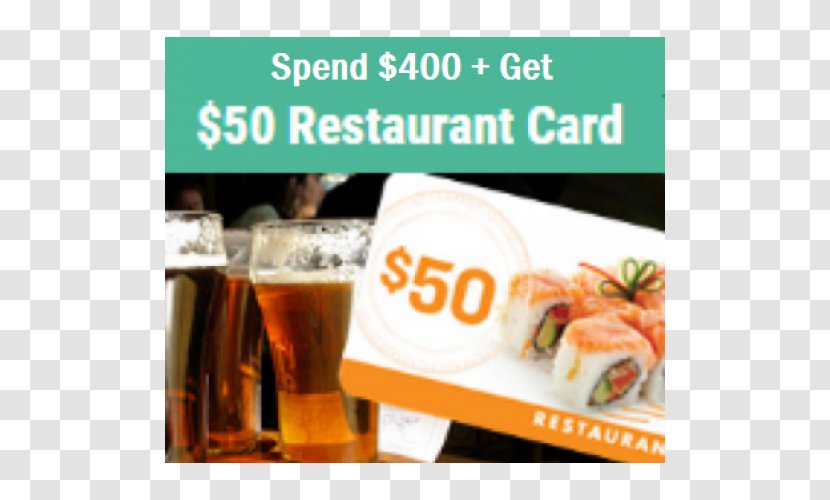 Restaurant Sushi Cuisine Meal Gift Card - Appetizer Transparent PNG