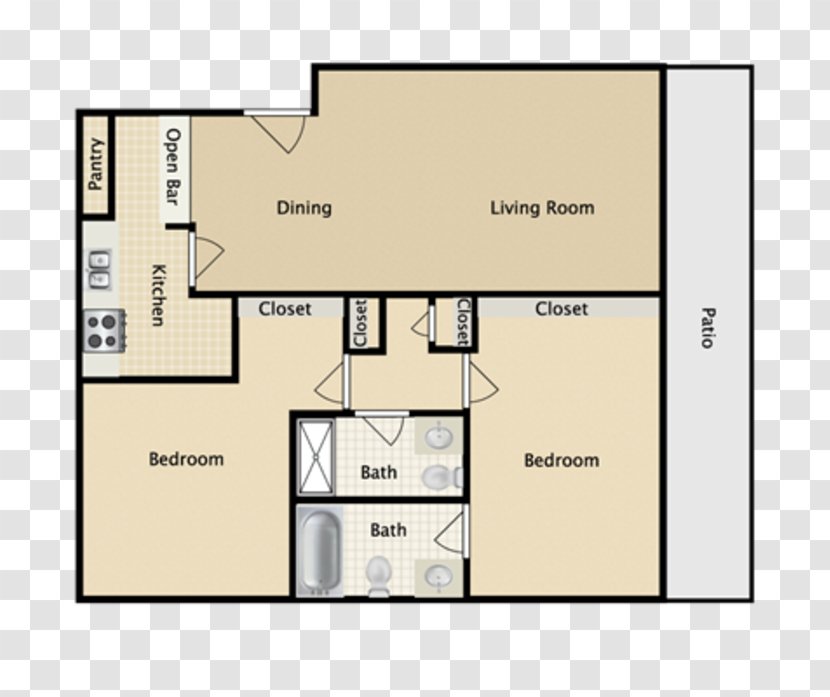 Echo116 Apartment Homes Floor Plan 2D Geometric Model House Transparent PNG