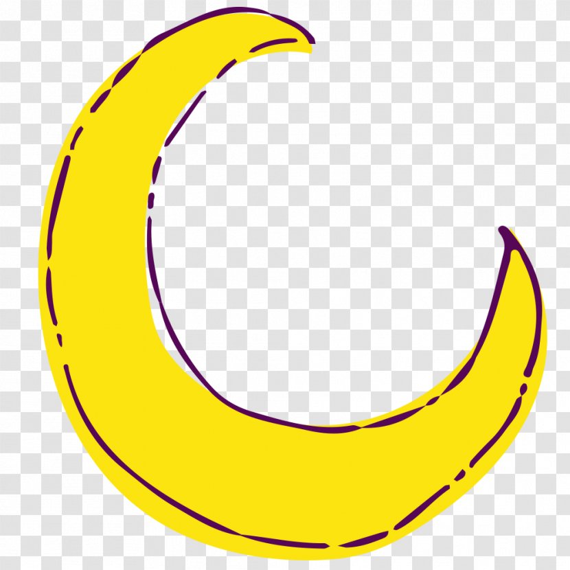 Clip Art Image Cartoon Animation - Yellow - Moon Transparent PNG