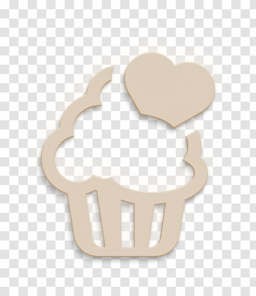 Food Icon Muffin Decorated With A Chocolate Heart Icon Cake Icon Transparent PNG