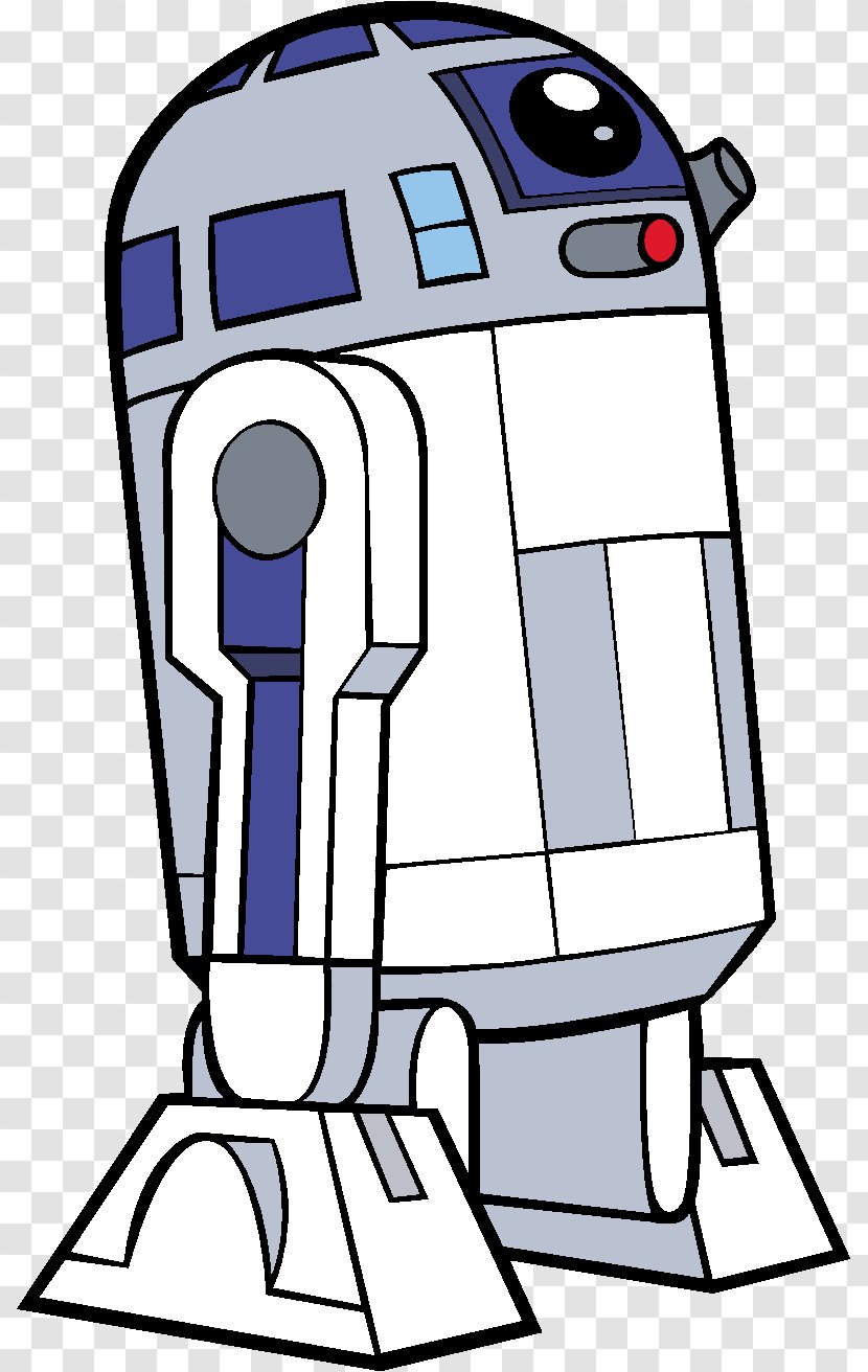 R2-D2 C-3PO Anakin Skywalker Clone Wars Star - Line Art - R2d2 Transparent PNG