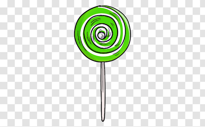 Green Spiral Lollipop Transparent PNG
