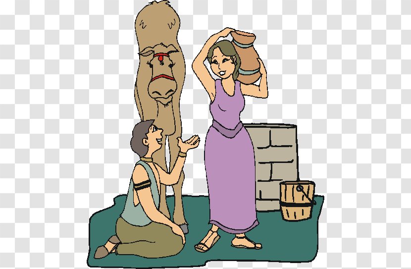 Bible Story Rebecca And Eliezer At The Well Genesis Midrash - Esau - God Transparent PNG