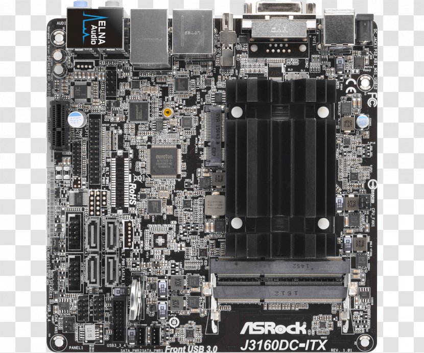 Intel Mini-ITX Asrock 16gb Ram Motherboard Cpu Combo Sodimm Na J3160dcitx - Multicore Processor - 4core Transparent PNG