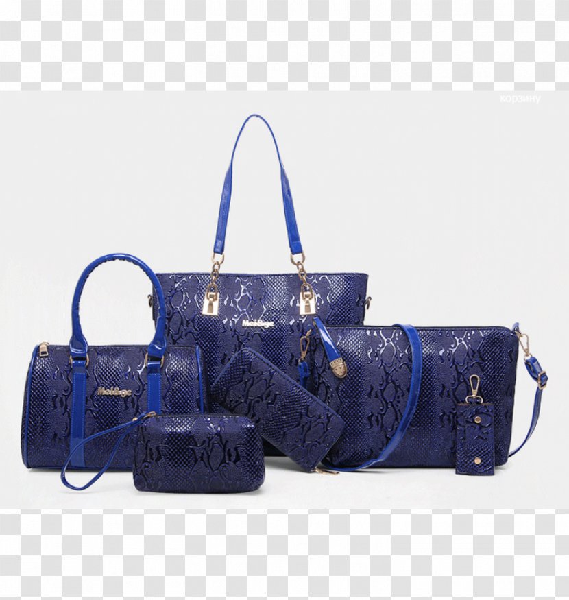 Tote Bag Leather Handbag Clothing - Blue Elegant Transparent PNG