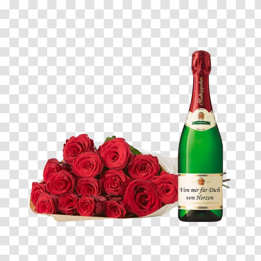 Champagne Königin Der Rosen Wine Blumenhandel.biz - Blume Transparent PNG