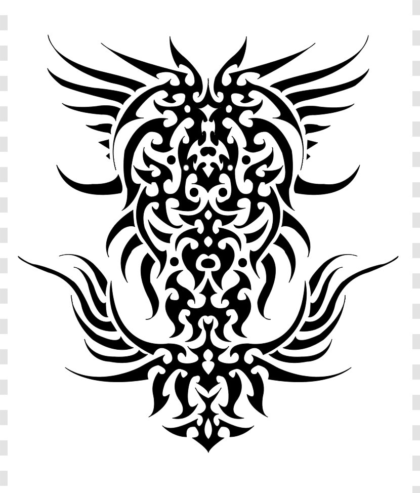 Tattoo Clip Art - Monochrome - Evil Owl Transparent PNG