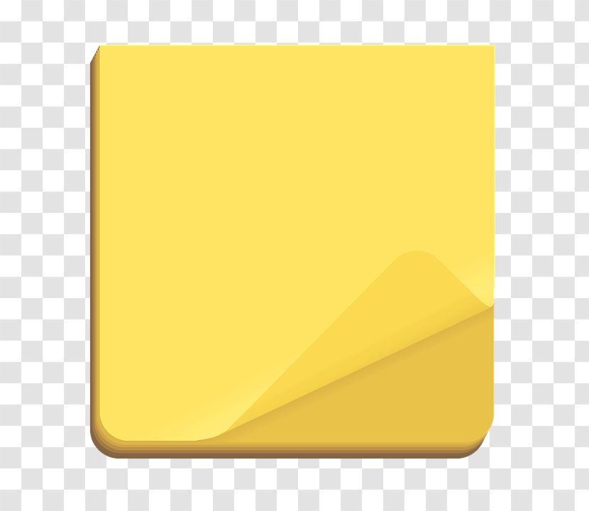 Yellow Angle Font - Rectangle - Sticky Note Transparent PNG