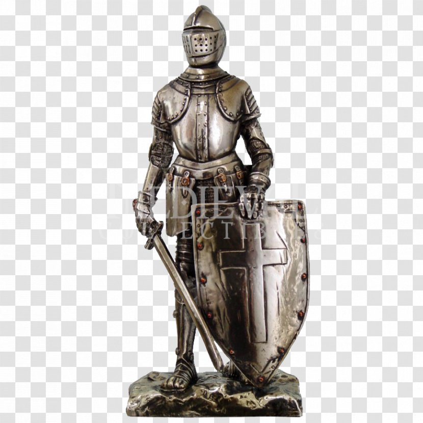 Middle Ages Knights Templar Plate Armour Statue - Shield - Knight Transparent PNG