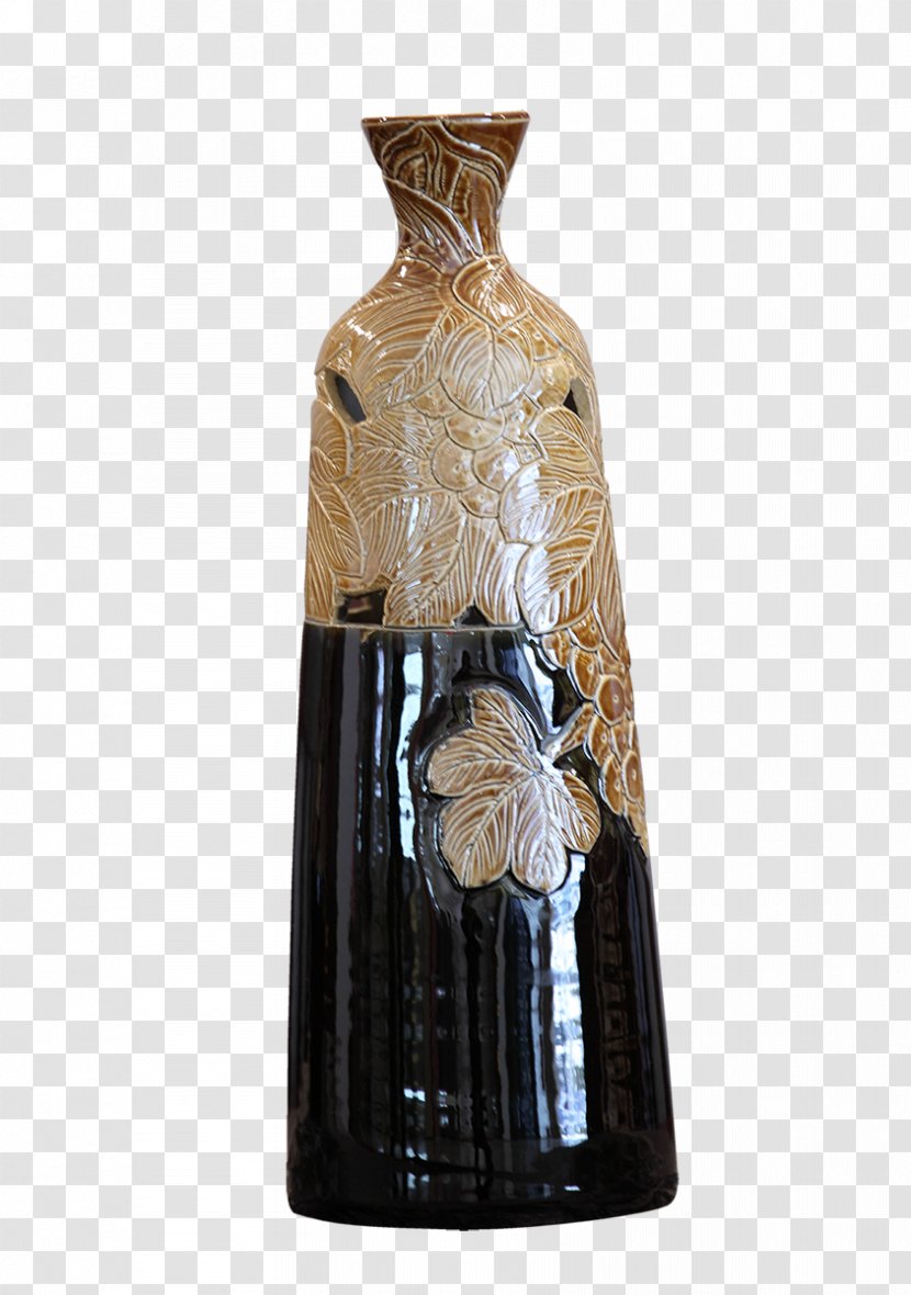 Vase Ceramic - Glass Bottle - Japanese Carved Transparent PNG