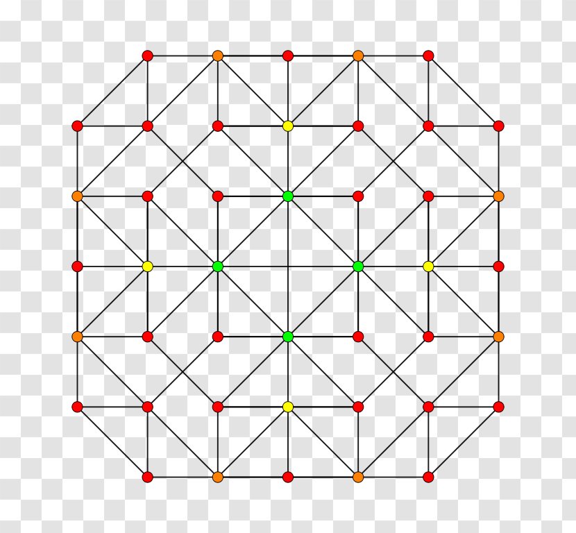 Hypercube Geometry Square Point - Triangle - A3 Transparent PNG