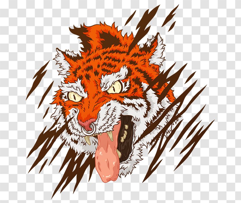 Tiger Temple Lion Siberian - Red Ferocious Transparent PNG