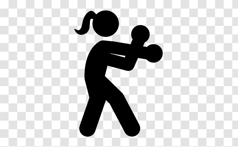 Women's Boxing Sport Computer Icons - Black And White Transparent PNG