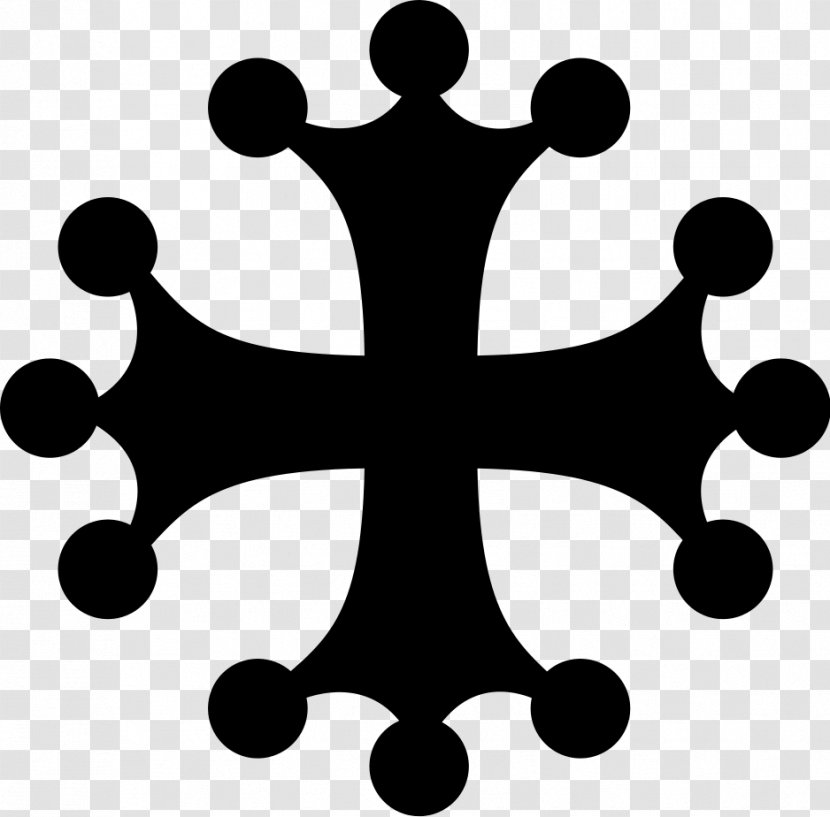 Christian Cross - Maltese - Blackandwhite Symmetry Transparent PNG